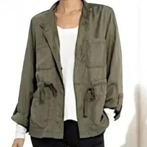 Eddie Bauer brown utility field jacket, size XS 100% cotton